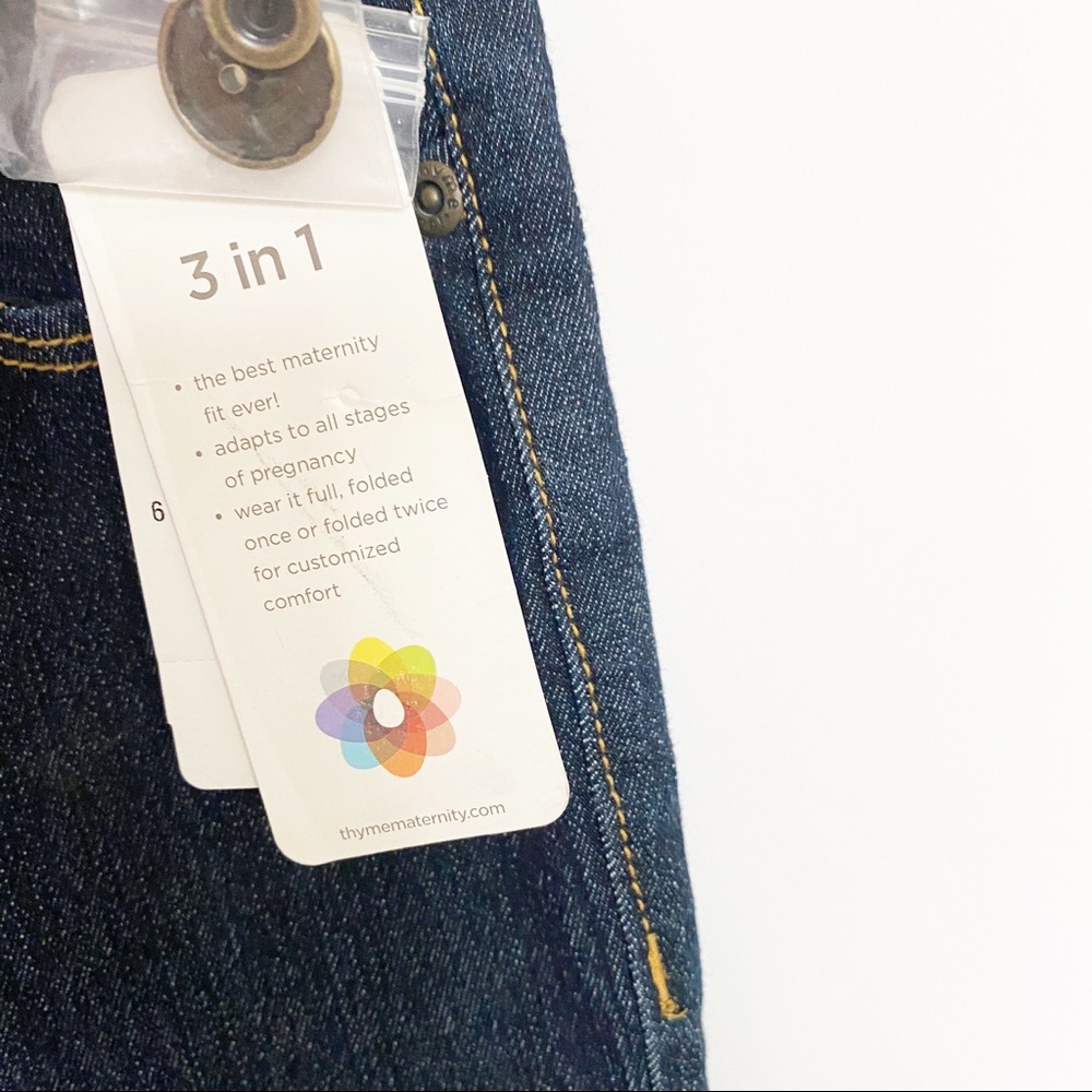 NWT THYME 3 in 1 Maternity Jeans - sz XS - Picture 2 of 3